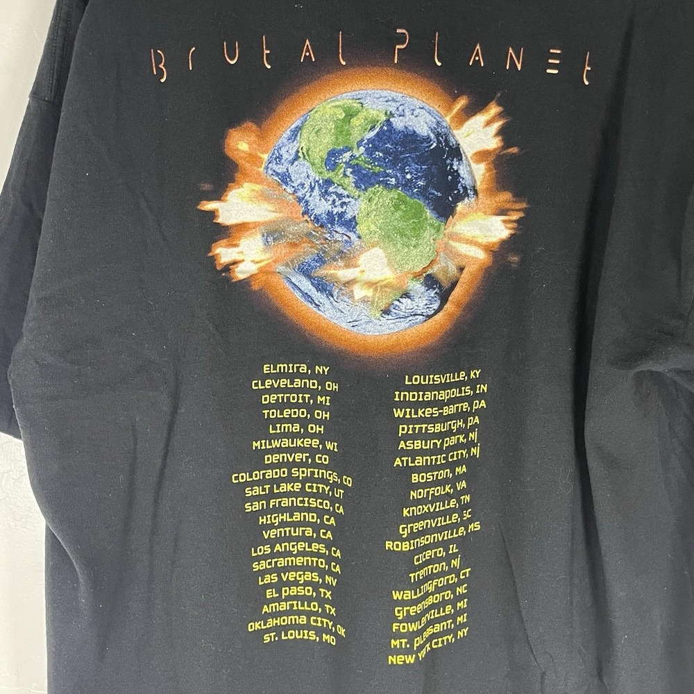 Vintage Alice Cooper Brutal Planet 2000 Tour Shirt Mens Black Graphic Tee XL - Picture 8 of 9
